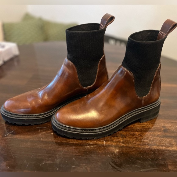 Loeffler Randall knit- panel ankle Chelsea boot - Picture 6 of 7